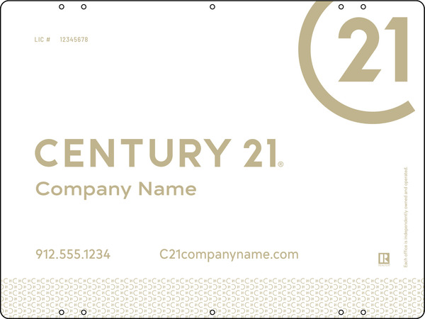 Steel Reflective Yard Panel 18x24 DF - Century 21 | Lowen Sign