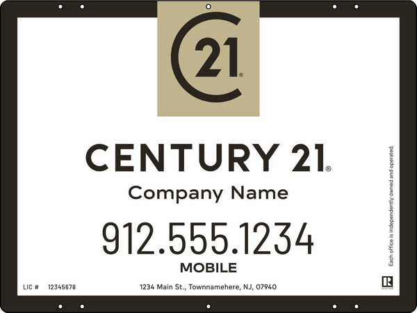 Steel Reflective Office Panel 18x24 - Century 21 | Lowen Sign