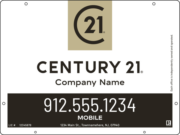 Steel Reflective Office Hanging Panel 18x24 - Century 21 | Lowen Sign