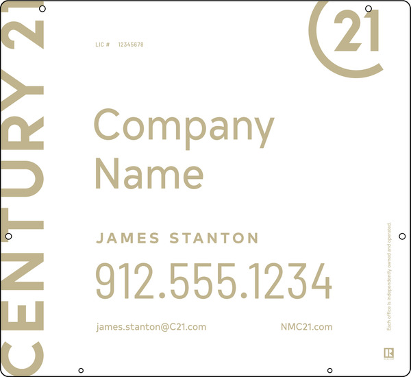 Steel Hanging Panel 22x24 DF - Century 21 | Lowen Sign