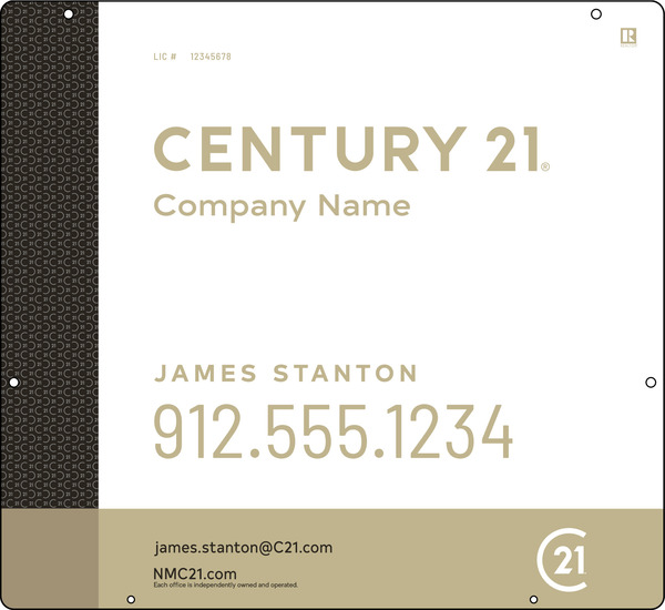 Steel Reflective Hanging Panel 22x24 - Century 21 | Lowen Sign