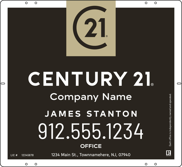 Steel Reflective Agent Panel 22x24 - Century 21 | Lowen Sign