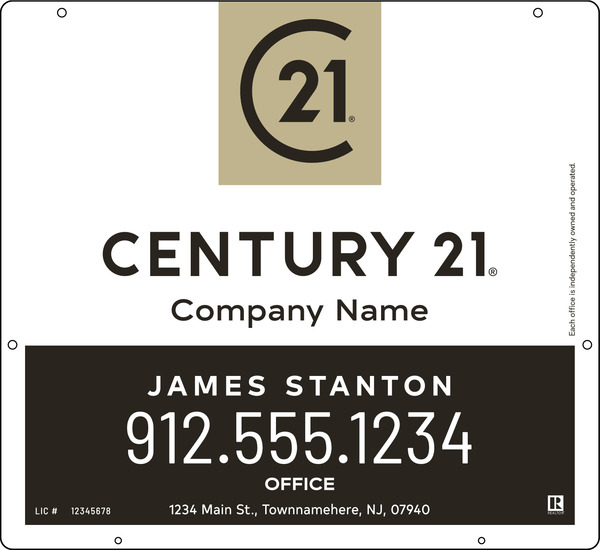 Steel Agent Hanging Panel 22x24 - Century 21 | Lowen Sign