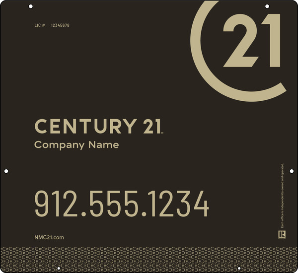 Steel Reflective Hanging Panel 22x24 - Century 21 | Lowen Sign