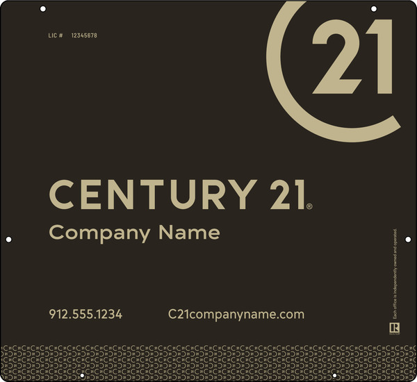 Steel Reflective Hanging Panel 22x24 - Century 21 | Lowen Sign