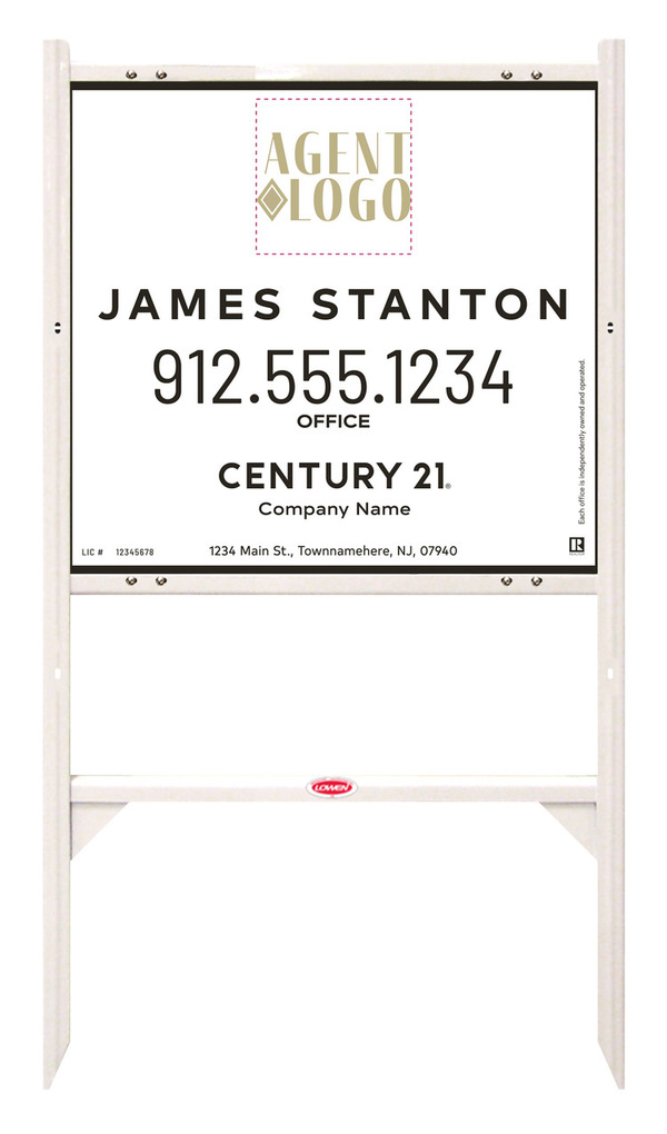 Gibraltar Frame Agent Logo Centric Panel Unit 22x24 White - C21