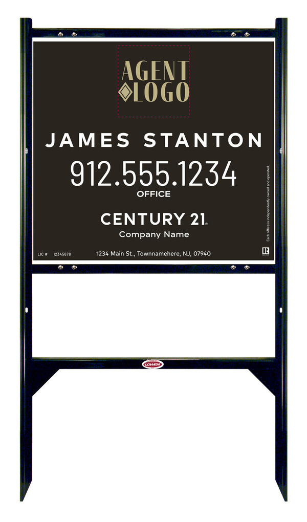 Gibraltar Frame Agent Logo Centric Panel Unit 22x24 - C21 | Lowen Sign