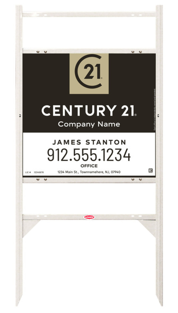 Thor Frame 22x24 Steel Agent Premium White - Century 21 | Lowen Sign