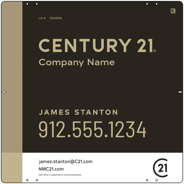 Steel Yard Sign Panel 24x24 DF - Century 21 | Lowen Sign