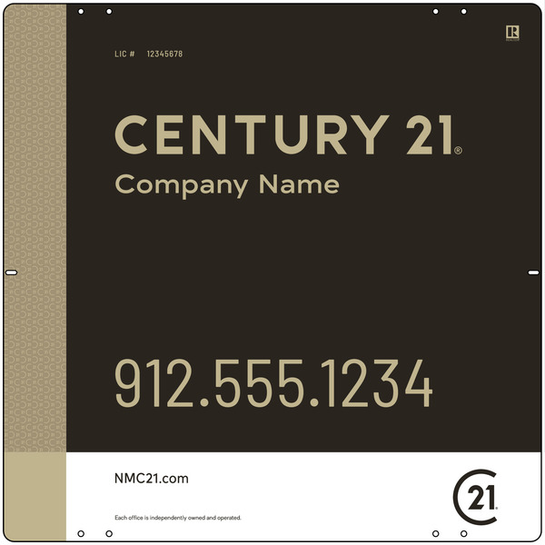 Reflective Panel 24x24 Steel Executive  - Century 21 | Lowen Sign