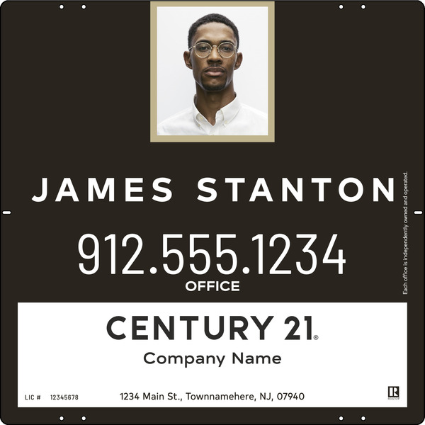 Steel Agent Photo Centric Yard Panel 24x24 - C21 | Lowen Sign
