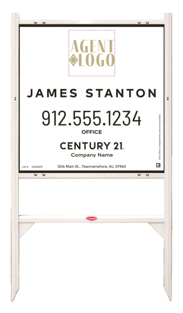 Gibraltar Frame 24x24 Steel Agent Logo White - Century 21 | Lowen Sign