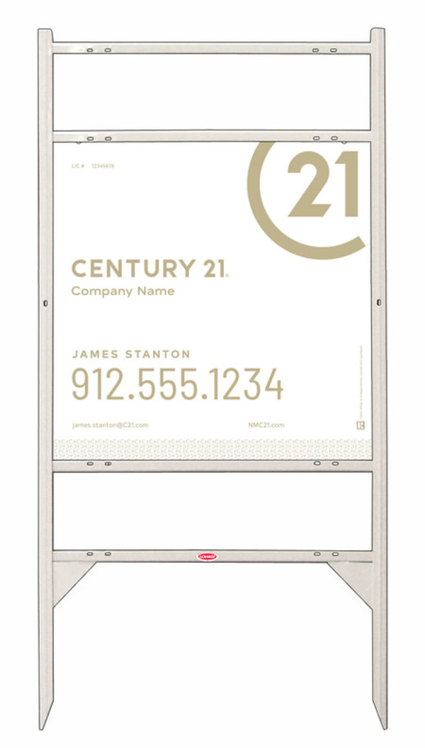 Thor Frame 24x24 Steel Signature White - Century 21 | Lowen Sign