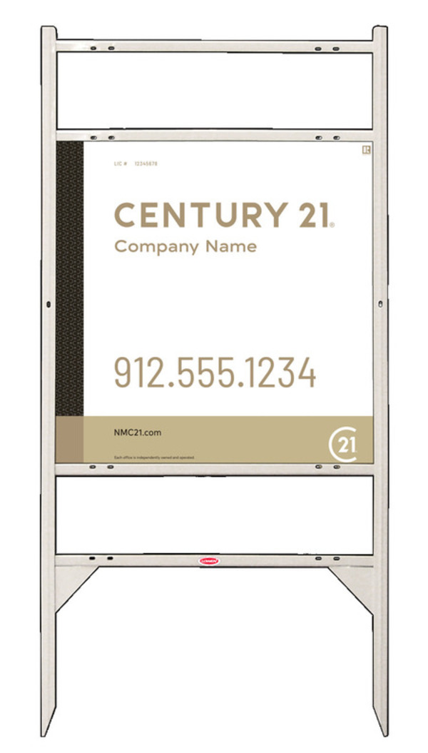 Thor Frame 24x24 Steel White Premier  - Century 21 | Lowen Sign