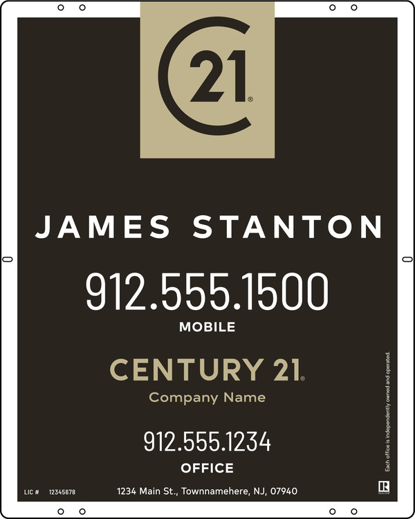 Steel Agent Centric Yard Panel 30x24 - Century 21 | Lowen Sign