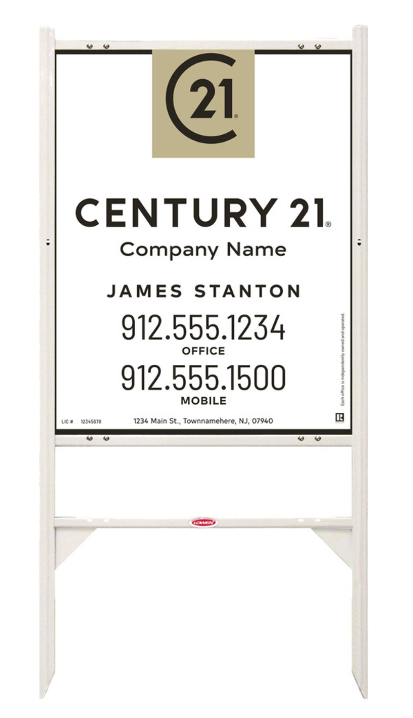 Gibraltar Frame 30x24 Steel Agent Listing White - Century 21 | Lowen Sign