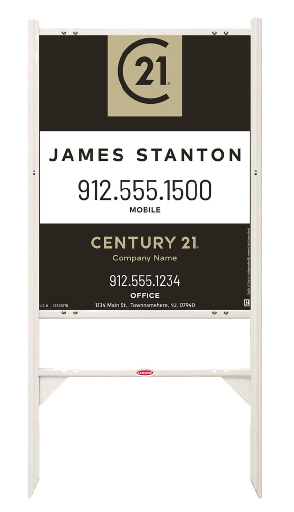 Gibraltar Frame 30x24 Steel Agent Centric Property White - Century 21 | Lowen Sign