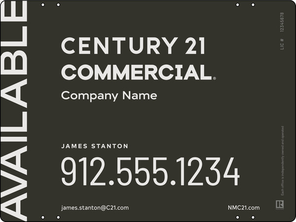 Century 21 Commercial Agent Panel 18x24 Steel - C21 | Lowen Sign