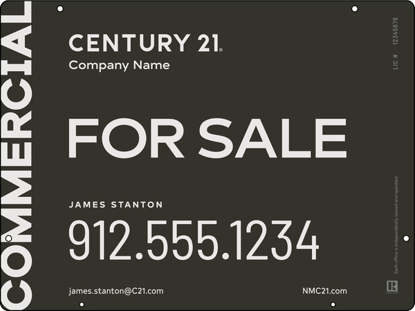 Century 21 Commercial Agent Hanging Panel 18x24 Steel - C21
