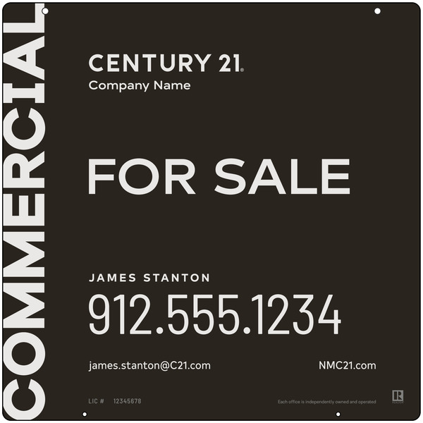 Reflective Hanging Panel 24x24 Steel Commercial Listing - Century 21 | Lowen Sign