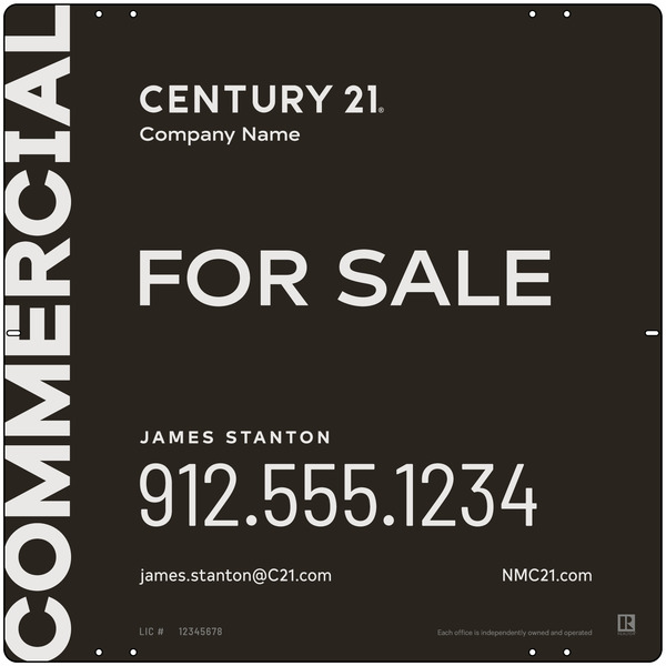 Century 21 Commercial Agent Panel 24x24 Steel - C21 | Lowen Sign