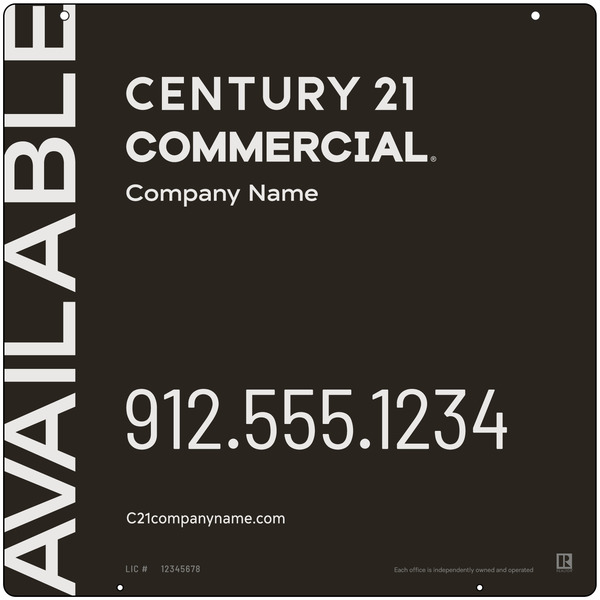 Century 21 Commercial Office Hanging Panel 24x24 Steel - C21
