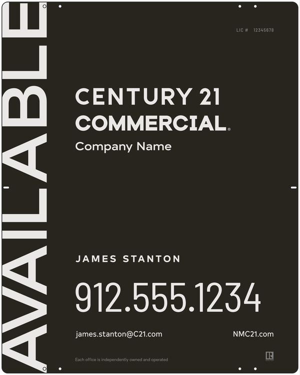 Century 21 Commercial Agent Panel 30x24 Steel - C21 | Lowen Sign