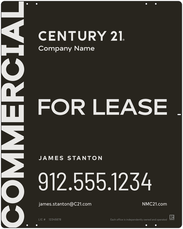 Century 21 Commercial Agent Panel 30x24 Steel - C21 | Lowen Sign