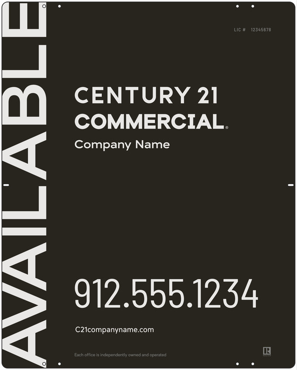 Century 21 Commercial Office Panel 30x24 Steel - C21 | Lowen Sign