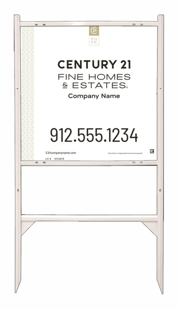 Gibraltar Frame 24x24 Steel White  - Century 21 | Lowen Sign