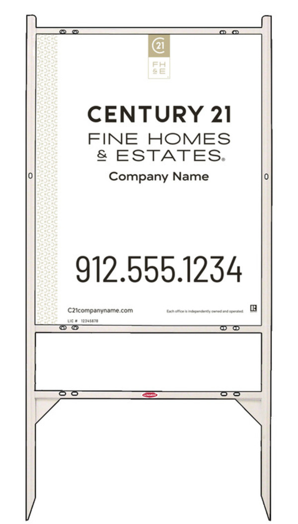 Gibraltar Frame 30x24 Steel White  - Century 21 | Lowen Sign