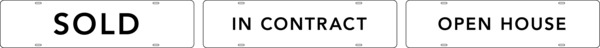 Message Sign Riders, 6h x 24w, 3MM Aluminum Composite, White BG