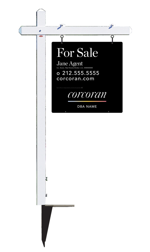 Sign Post and Agent Sign Panel Unit, 24h x 24w, Steel