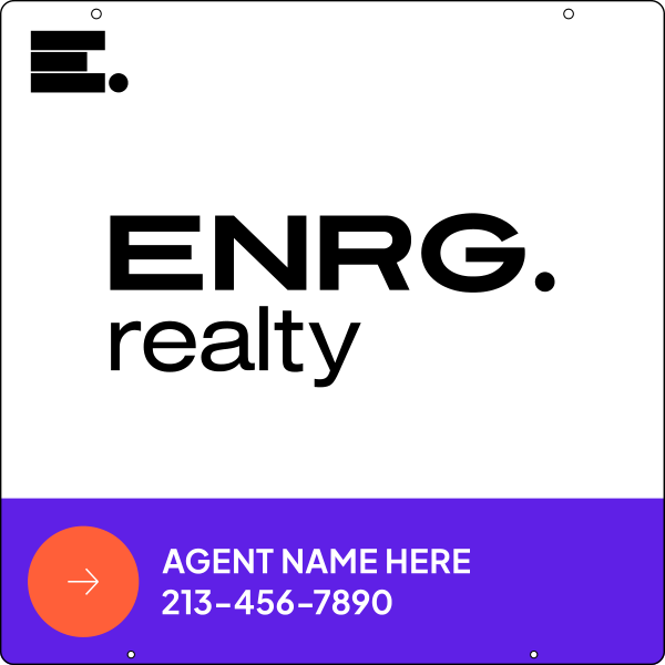 Agent Name Hanging Sign Panel, 24h x 24w, 3MM Aluminum Composite