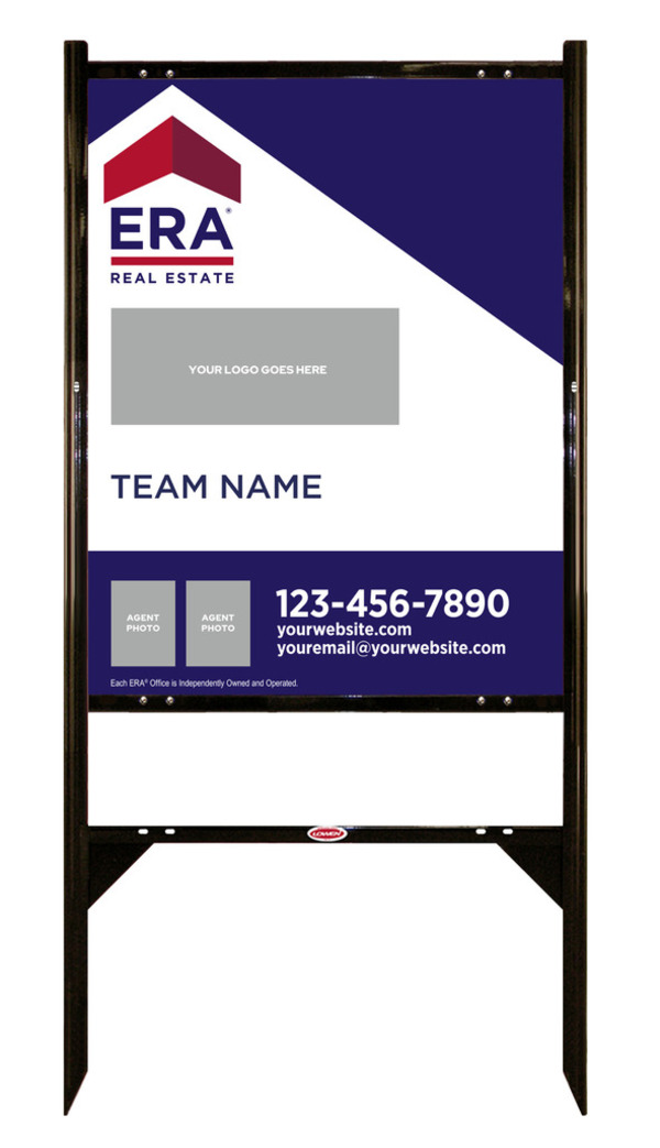 Team Logo - Photo Angle Iron Frame and Sign Panel Unit, 30h x 24w, Steel