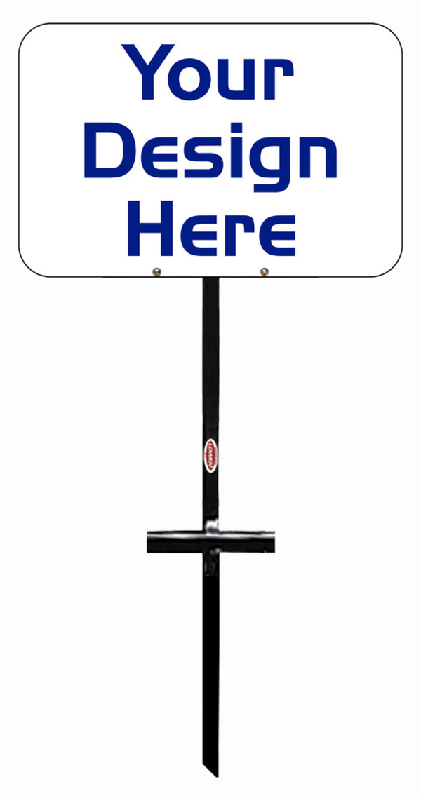 T-Stake and Custom Sign Panel Unit, 12h x 18w, 3MM Aluminum Composite