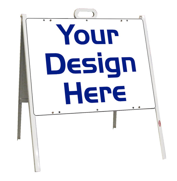 real estate A-frame sign and sign panel unit, 24 GA steel 18h x 24w