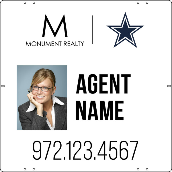 Reflective Agent Photo Sign Panel, 24h x 24w, Steel