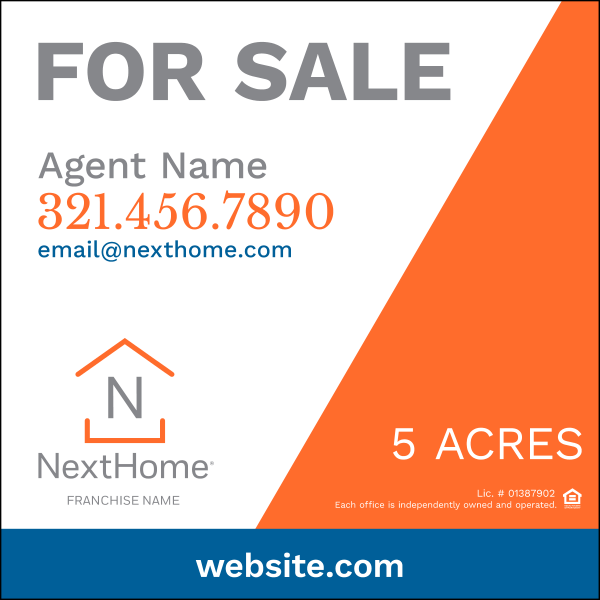 Commercial Agent Panel (SF), 48h x 48w, 3mm Aluminum Composite