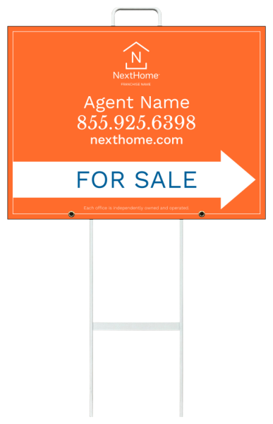 Grab and Go Agent For Sale Sign Panel Unit, 18h x 24w, 4mm Corrugated