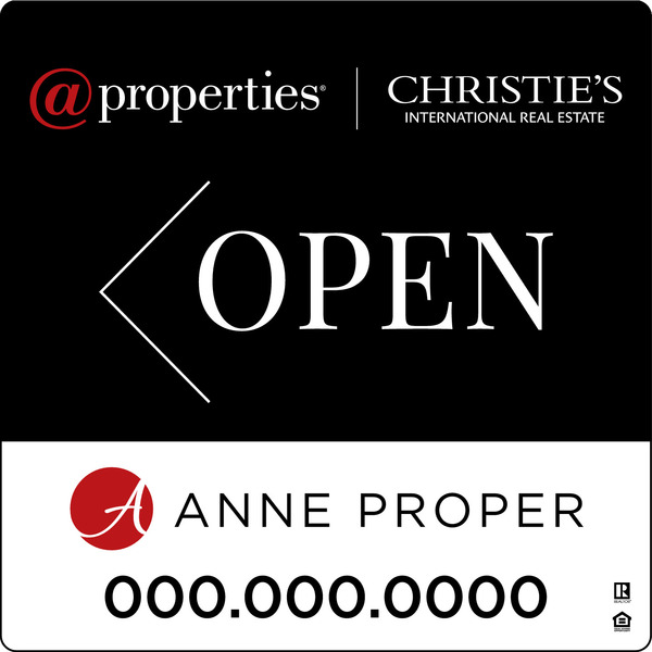 Replacement Open w Logo & Phone Sign Panel, 20h x 20, 3MM Aluminum Composite