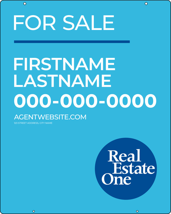 Reflective Agent Name Hanging Sign Panel, 30h x 24w, .063 Aluminum