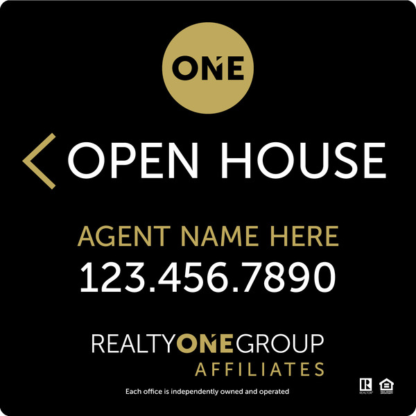 Agent Open House, SF Sign Panel, 20h x 20, 3MM Aluminum Composite