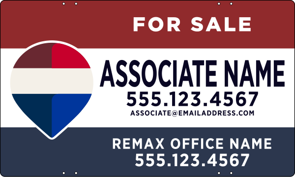 Associate Name Sign Panel, 18h x 30w, Steel