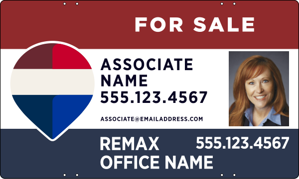 Associate Name w Photo Sign Panel, 18h x 30w, Steel