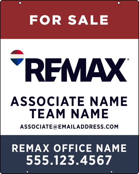 Reflective Hanging Associate Name, Team Name Sign Panel, 30h x 24w, Steel