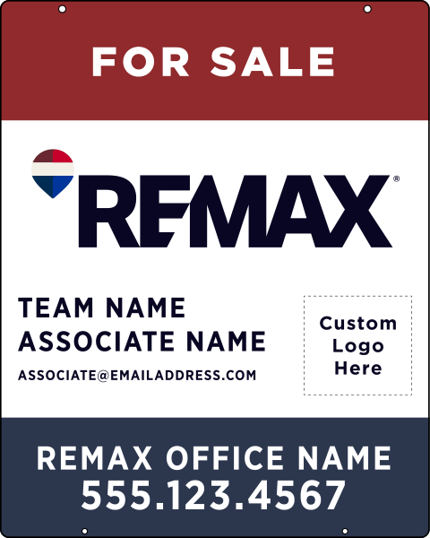 Reflective Hanging Associate Name , Team Name w Team Logo Sign Panel, 30h x 24w, Steel