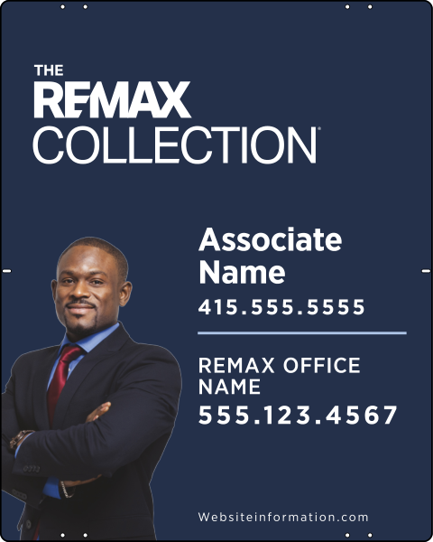 Collection Associate Name w Cut Out Photo Sign Panel, 30h x 24w, Steel
