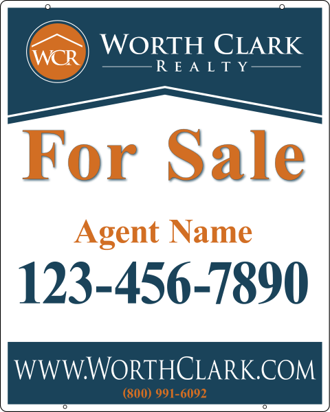 Reflective Hanging Agent Sign Panel, 30h x 24w, .063 Aluminum